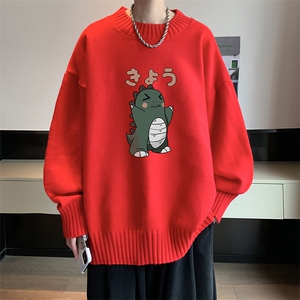 半高领毛衣男士大码针织衫男毛线衣男 M18037-P45 加绒款-P65图片