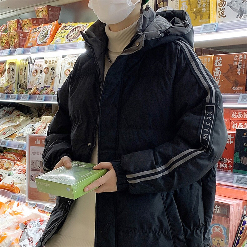 港风冬季新款连帽棉服中性情侣风潮牌百搭外套M666-P85大码+5,男装棉衣,星座217-4