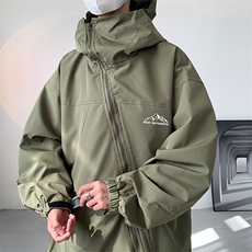 8XL-M特大码春季Cityboy宽松冲锋衣夹克男女上衣外套男JK1310P85，男装夹克，电商D206-1