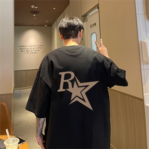 220g纯棉美式夏季短袖t恤男DT413-特批19 控38图片