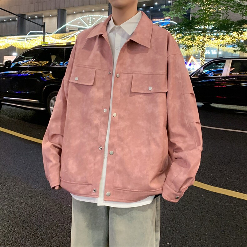 秋季新款美式复古翻领皮衣外套男情侣夹克JK0230-P85,男装夹克,星座308B-2