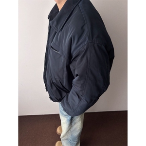 美拉德棕色cleanfit羽绒棉服男冬季痞帅飞行夹克外套MF421-P80图片