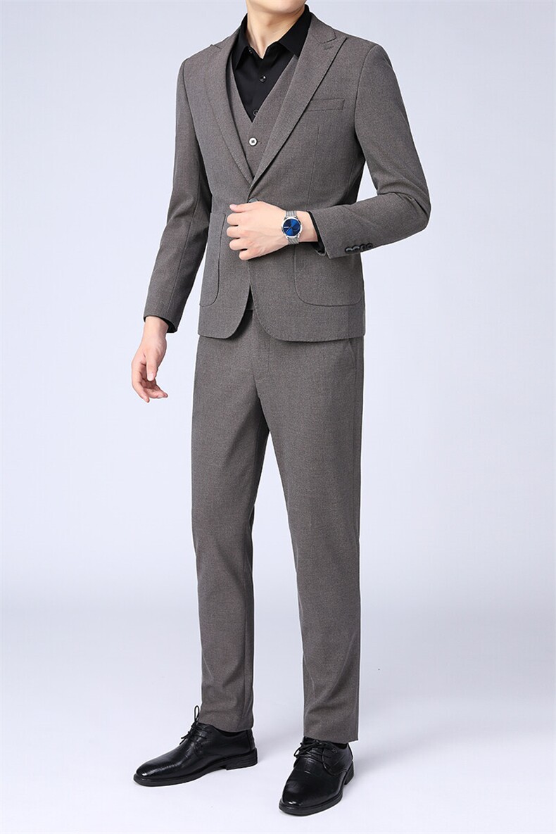 GDN5233四季款新款男士礼服西装修身商务休闲男装西服三件套装,男装西服套装,电商B360
