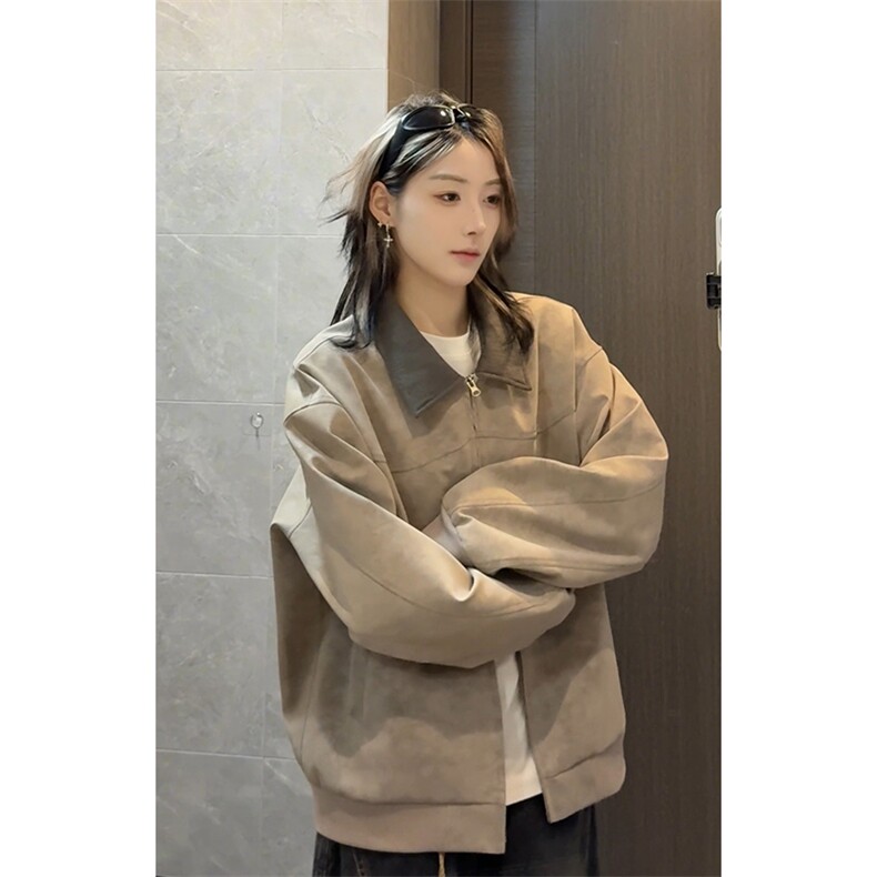 2026新款巴恩风扎染皮衣休闲拼接夹克外套男女C64150-TP60108,男装夹克,电商A102