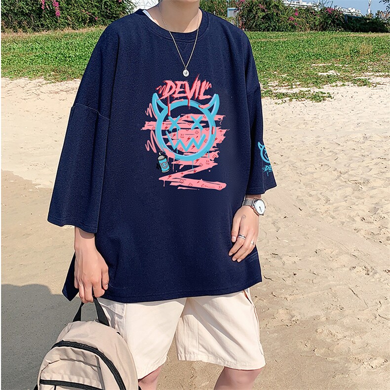 Q11178-P30春夏季七分袖t恤男大码五分袖男短袖中袖,男装T恤,电商A040