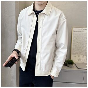 网络图现货高端针织拼接假两件工装夹克外套RA217-P70图片
