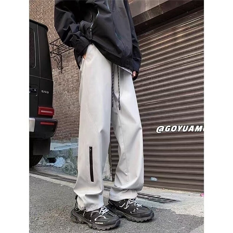防水冲锋裤男夏季软壳潮牌痞帅工装美式高街宽松直筒机能休闲裤子,男装休闲裤,星座1005-4