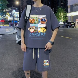 ！直播推荐！2023夏季男士华夫格短袖套装HTZ22P50图片