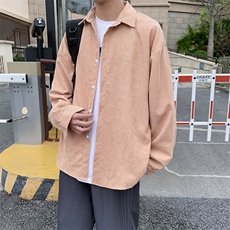 百搭灯芯绒衬衫春秋款男士宽松长袖衬衣休闲外穿上衣W1107-P35，男装夹克，星座512-2