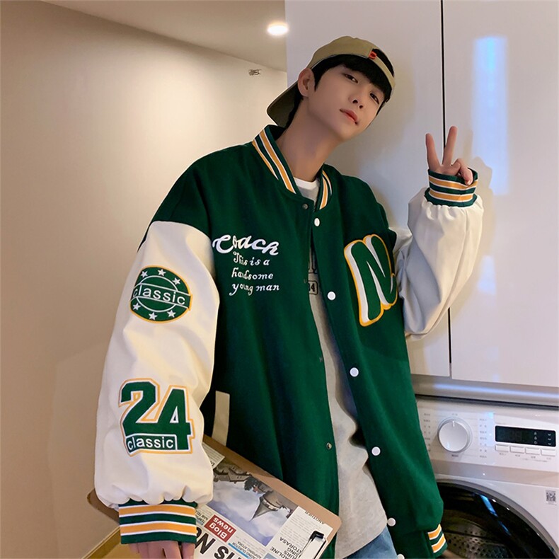 秋款棒球服夹克外套男潮牌潮流字母刺绣情侣学生22119-P70控118,男装夹克,星座717