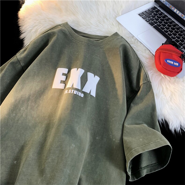 A324-T2383P45控68直播品质洗水做旧重磅立体发泡中性短袖T，男装T恤，星座212A（原A324）