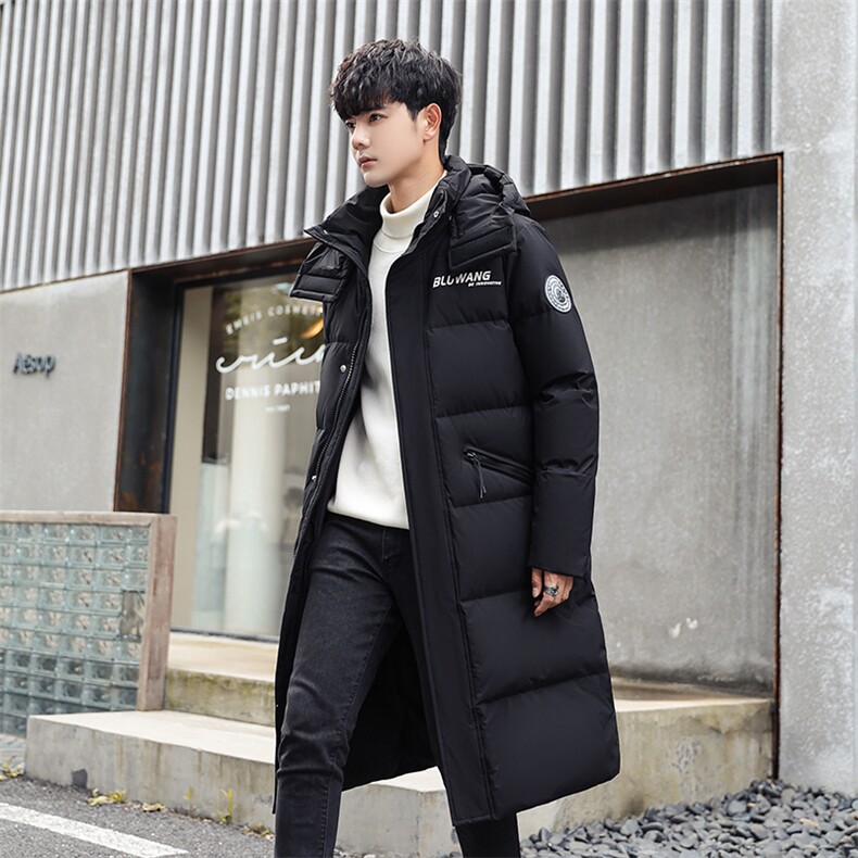 2025秋冬渐变情侣长款韩版羽绒服1027P130,男装羽绒服,星座1602B（原101B-1）
