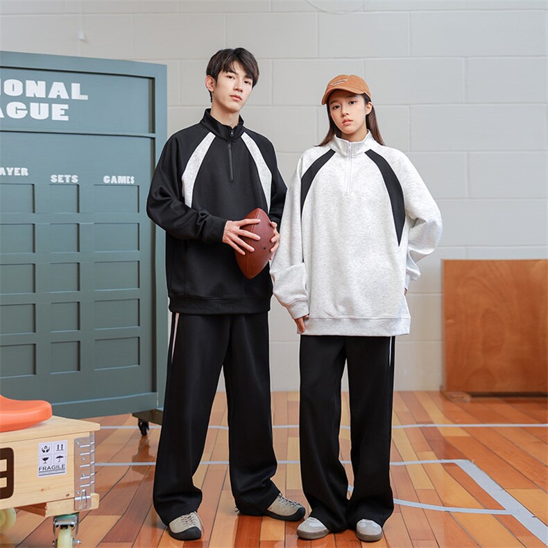 新品285-P63秋季新款立领卫衣长袖套装青少年学生长裤两件套装,男装休闲套装,星座1018
