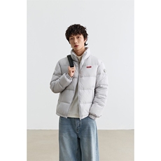 新标90%绒有报告撞色短款宽松羽绒服外套Y5006/P190，男装羽绒服，星座202