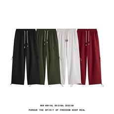 K9076/特P35冰丝工装裤子男士痞帅大码抽绳休闲长裤速干裤控68，男装工装外套，电商A141