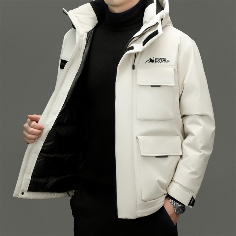 羽绒服YR2535新品主推90绒子多口袋泡袋工装定制三防特氟龙面料,男装羽绒服,钱塘207-1