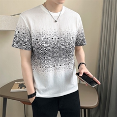 店主风棉麻定制面料品质高级感冰丝短袖t恤男C317-77191-P55，男装T恤，电商C317