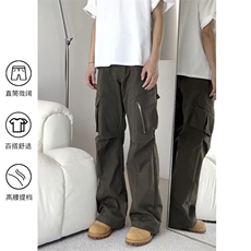 网图慎用2025美式微喇休闲裤机能多口袋工装裤K6016-特P40，男装休闲裤，电商042
