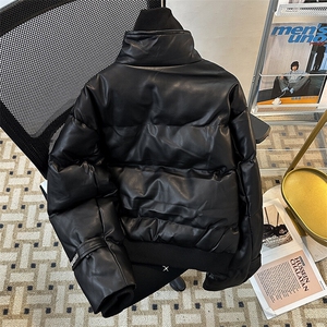高级感假两件男女冬季金属感夹克立领棉服面包服外套MY0834-P120图片