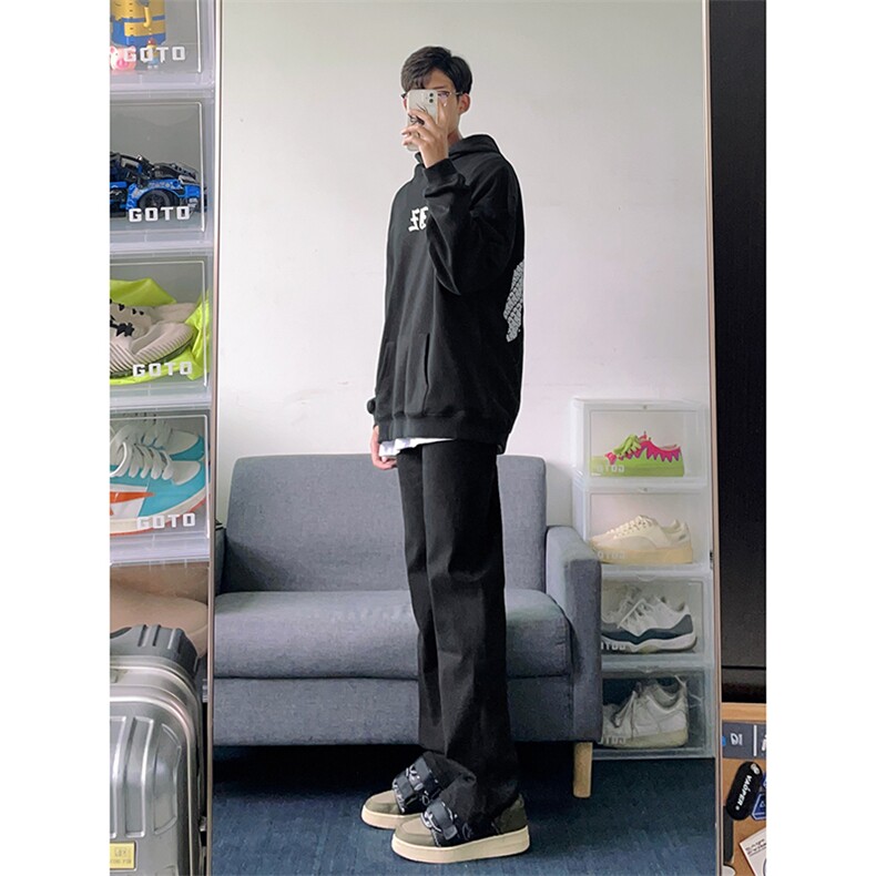 B221美式ins高街暗黑小众修身弹力休闲牛仔裤LK23010-P60控78,男装牛仔裤,电商B221