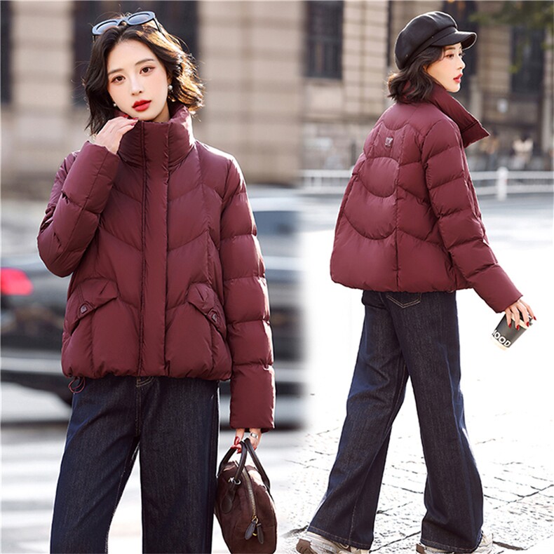90白鸭绒短款羽绒服女2025年冬季新款立领羽绒服图片