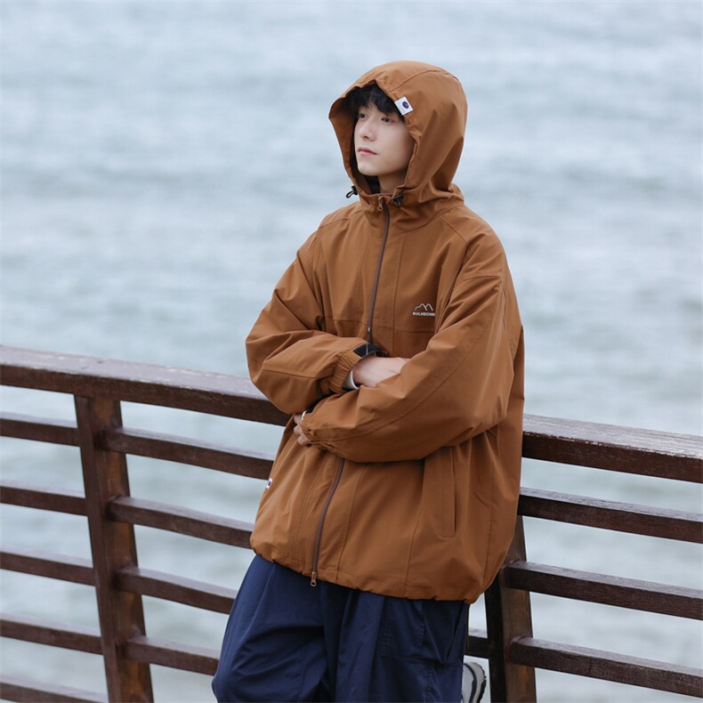 机能户外防风连帽外套男街头复古冲锋衣夹克潮JK268-P69夹棉p85,男装夹克,星座1008