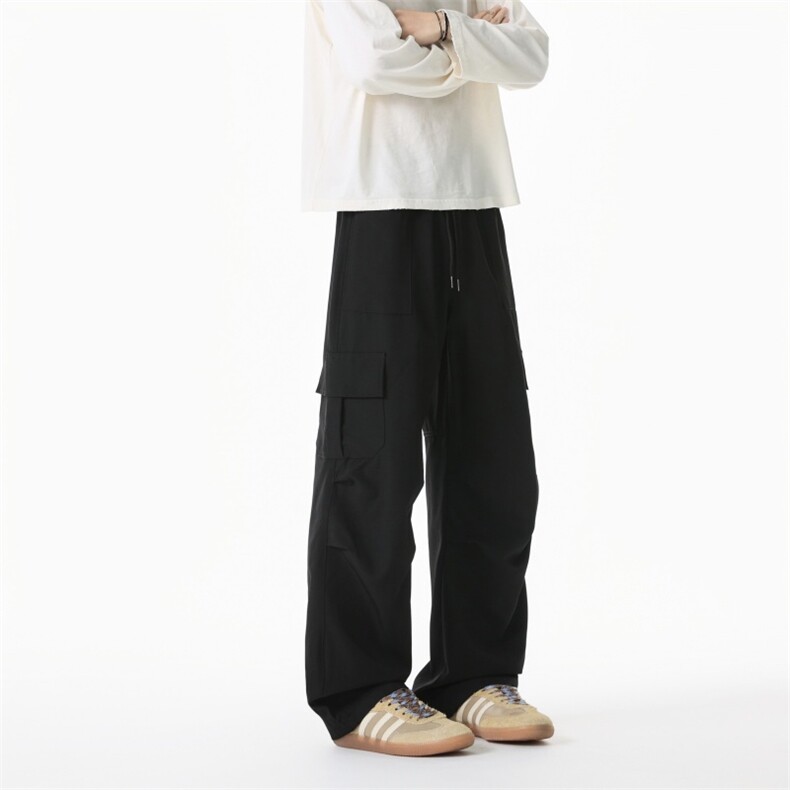 新款伞兵工装裤男女潮夏季日系宽松褶皱工装痞帅长裤310A-972-P38,男装工装外套,四季星座310A