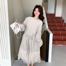 26春新款现-法式甜系拼接设计绝美连衣长裙2615-P180K288，女装连衣裙，2B190