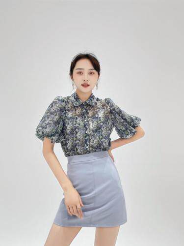 时尚洋气百搭泡泡袖上衣，女装，炅缇恩