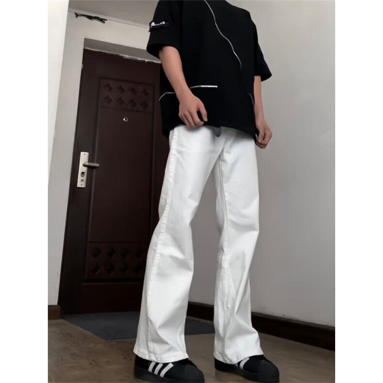 D962-P40牛仔裤男2025夏季宽松直筒阔腿裤美式潮牌长裤-网图现货,男装牛仔裤,星座603-2