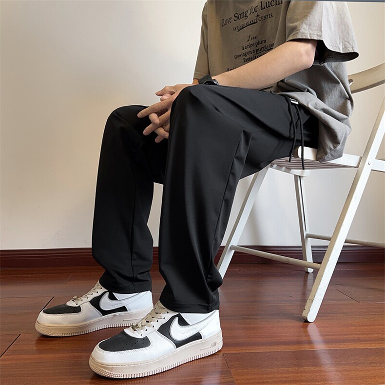 2025新款裤绳标透气速干冰丝休闲长裤M~4XLXZ604-KG71-特P40控78,男装休闲裤,星座604