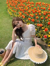 现货重工碎花连衣裙，女装连衣裙，F/TU