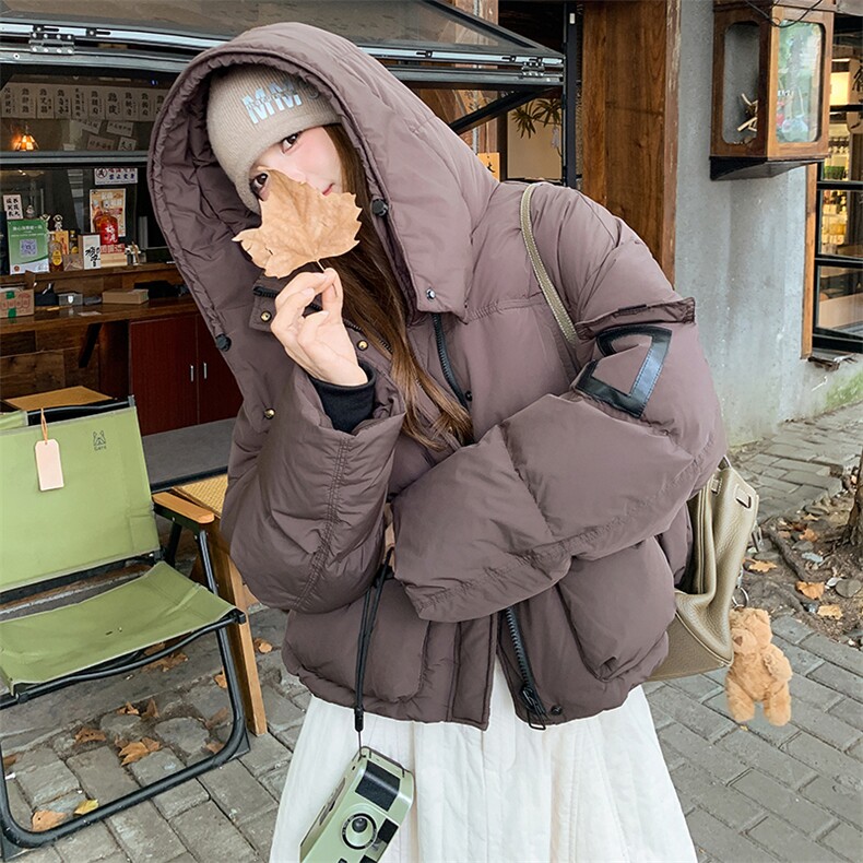 现货新款90白鸭绒加厚面包羽绒服2D035-25111P290K428,女装羽绒服,2D035