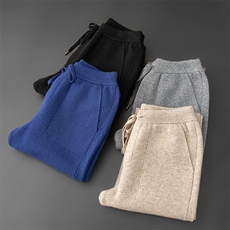 时尚男士加厚保暖哈伦裤舒适休闲宽松版型高品质面料冬季必备单品，男装休闲裤，台绒羊绒