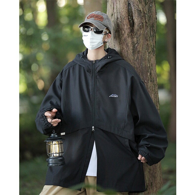 A816-P55户外山系复古连帽冲锋衣男2024春秋新款机能风夹克外套,男装夹克,星座512-6