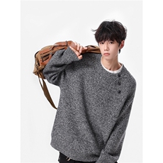 25秋冬设计感新款圆领毛衣男高级舒适打底针织衫705-1-Y806-P75，男装T恤，星座705-1