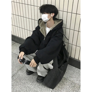 两面穿现货重磅短款座山雕棉衣男女双面穿毛毛绒棉服加厚外套图片