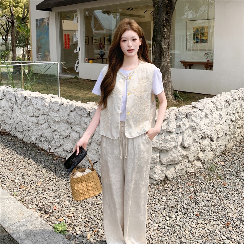 新款现货新中式两件套2230-P195-K299,女装套装/套裙,网红馆
