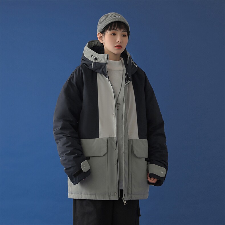 20年冬季新款撞色拼接连帽学院风羽绒服含DS-B293-Y782-P245,男装羽绒服,电商A306