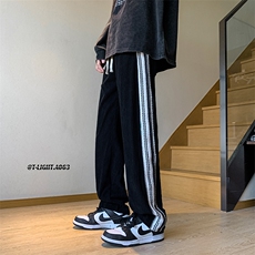 美式高街欧棉绒加绒加厚直筒休闲运动裤货号K682P60加绒P75控价98，男装休闲裤，电商A063
