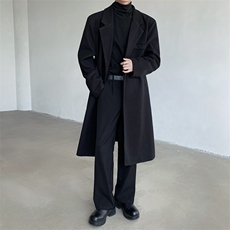 2026新款长款大码毛呢大衣秋冬韩范英伦风衣外套DSA157B-J251-P98，男装风衣，电商A157B