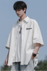 港风23春夏季时尚印花款百搭短袖衬衫S6209P35控48，男装T恤，电商A268A