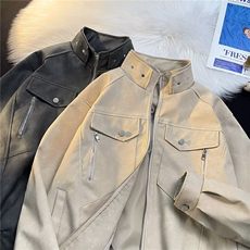 美式短款外套男秋冬潮牌高级感痞帅底特律工装夹克棒球服Y550，男装夹克，星座601-1