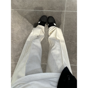 【网图】美式侧边条纹休闲卫裤潮垂感直筒阔腿休闲裤子K034CC-P42图片
