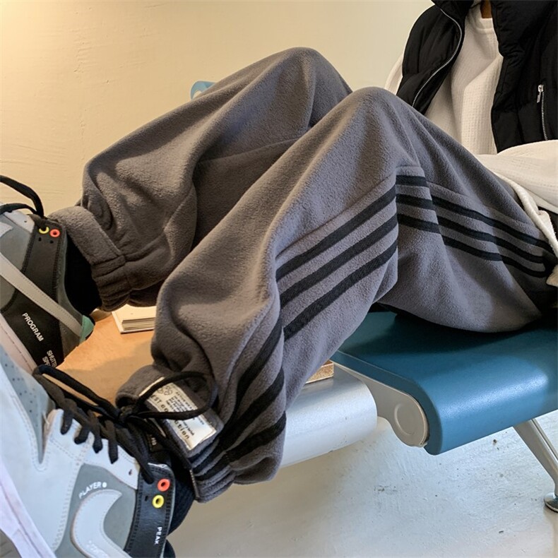 秋冬双面摇粒绒魔术贴束脚卫裤M~5XLXZ604-KP48-P55控68,男装休闲裤,星座604