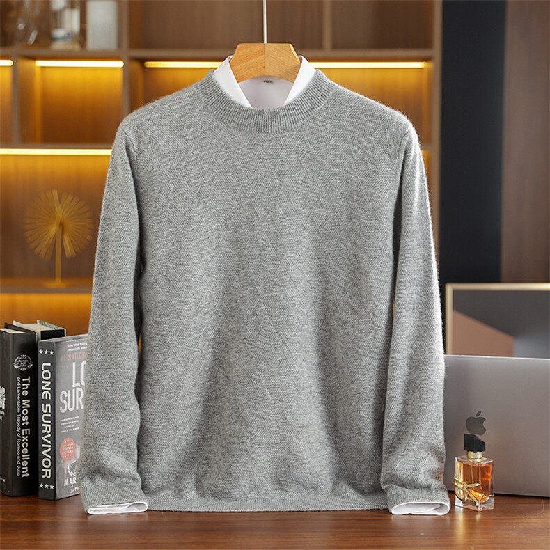 高品质男士羊绒衫35%羊绒简约纯色休闲百搭柔软舒适时尚潮流，男装羊绒套衫，莺澜羊绒