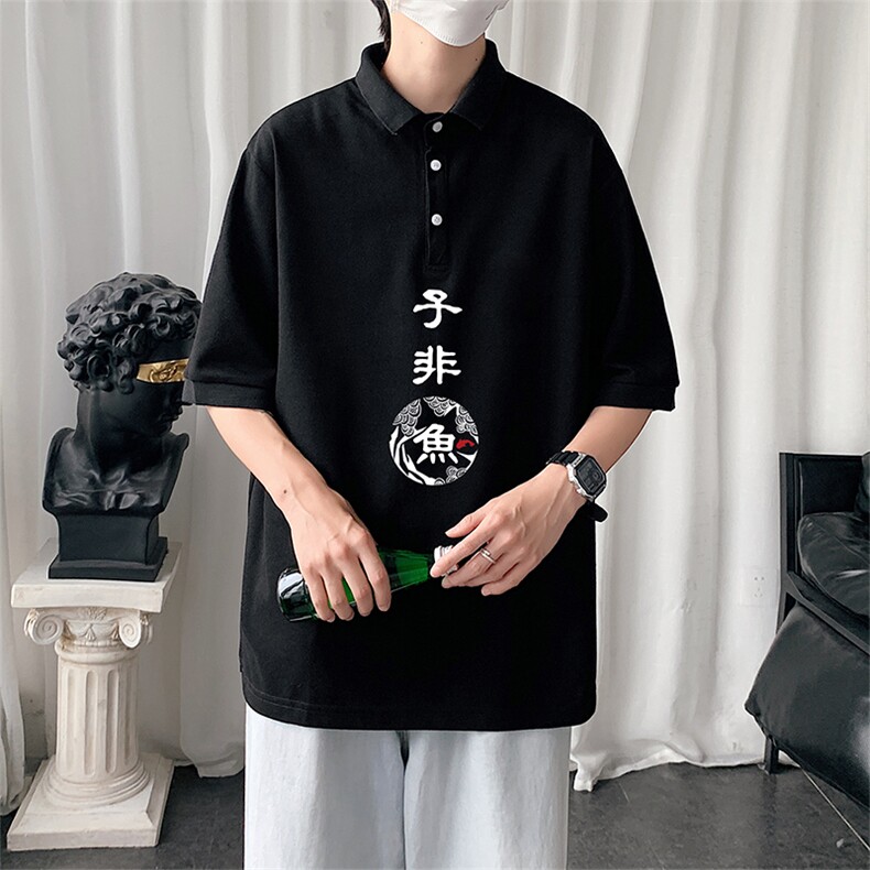PL57070-P35翻领短袖polo衫男大码胖子半袖t恤男有领保罗衫模特,男装Polo衫,电商A040