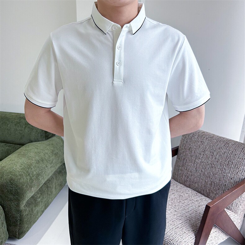 常年做经典款夏季翻领短袖polo衫薄款体恤9203-P40,男装Polo衫,星座1012-1