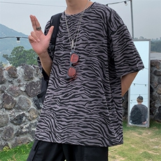 新款夏季复古ins奶牛问短袖男士趣味港风T恤B06-P30，男装T恤，电商B288