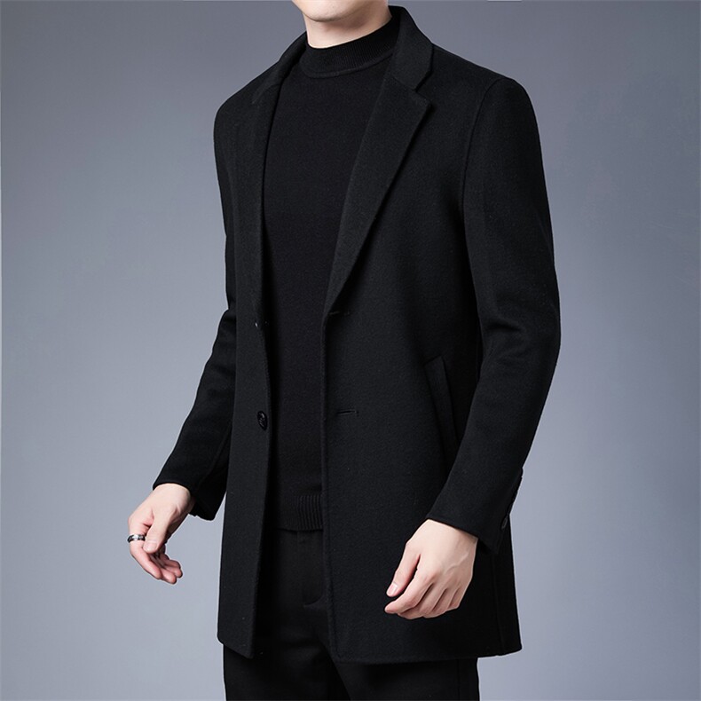 SJZ88308秋冬男士新款毛呢夹克大衣羊毛外套呢子外套P300,男装毛呢大衣,电商B360